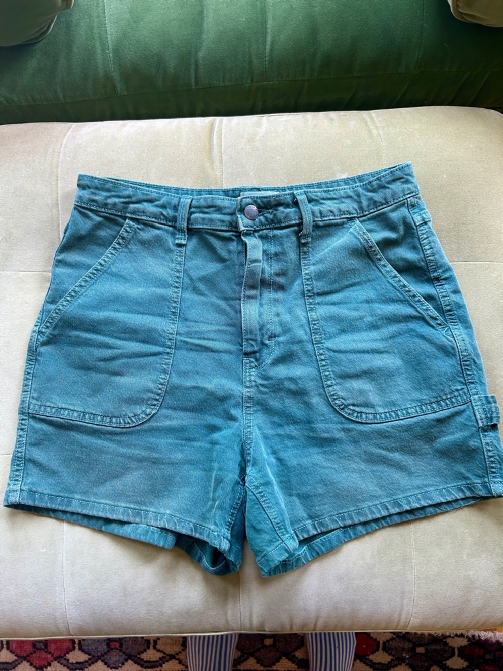 Women’s Teal Utility Cotton Shorts